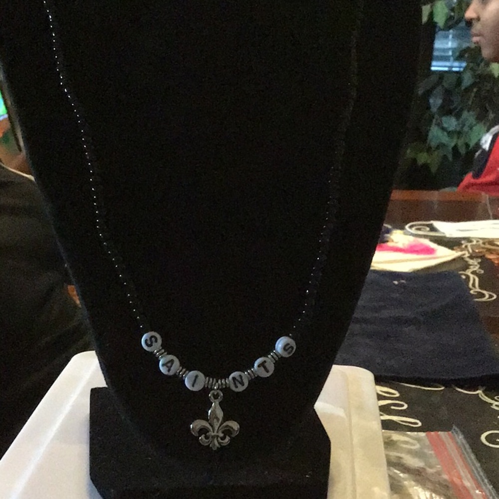 Homemade Saints Necklace with a bracelet